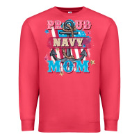 Proud Navy Mom Mother's Day Premium Sweatshirt | Teevron