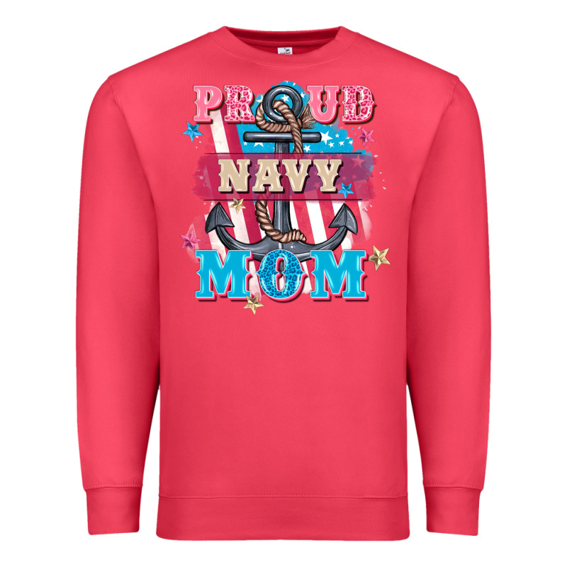 Proud Navy Mom Mother's Day Premium Sweatshirt by FaDigitalArtStudio | Teevron
