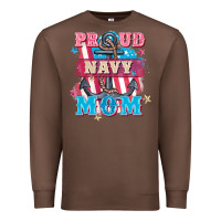 Chestnut Proud navy Mom Mother's Day Premium Sweatshirt - FaDigitalArtStudio
