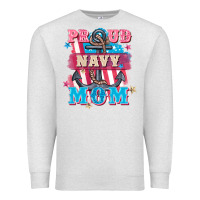Oatmeal Heather Proud navy Mom Mother's Day Premium Sweatshirt - FaDigitalArtStudio