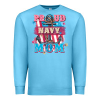 Ocean Blue Proud navy Mom Mother's Day Premium Sweatshirt - FaDigitalArtStudio