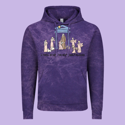 A Thrill Of Hope Nativity Vintage Hoodie Designed By Maliassmallbusiness