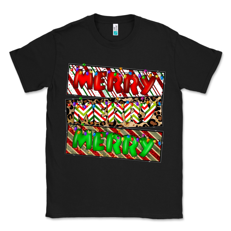 Merry Merry Merry Classic Tee by CowhideDigitalArt | Teevron