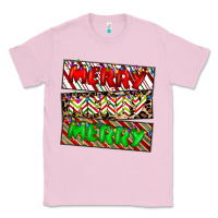 Bubblegum Pink merry merry merry Classic Tee - CowhideDigitalArt