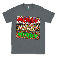 Charcoal Heather merry merry merry Classic Tee - CowhideDigitalArt