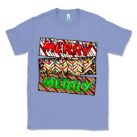 Colony Blue merry merry merry Classic Tee - CowhideDigitalArt