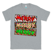 Heather Grey merry merry merry Classic Tee - CowhideDigitalArt