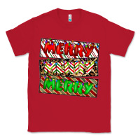 Red merry merry merry Classic Tee - CowhideDigitalArt