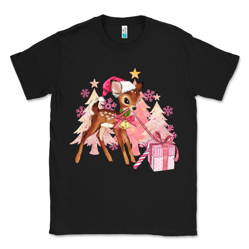 Reindeer Pink Christmas Classic Tee by MaliasSmallBusiness | Teevron