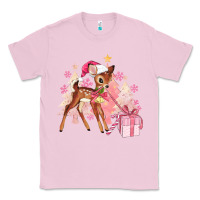 Bubblegum Pink reindeer pink christmas Classic Tee - MaliasSmallBusiness