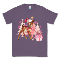 Lavender reindeer pink christmas Classic Tee - MaliasSmallBusiness