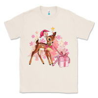 Natural reindeer pink christmas Classic Tee - MaliasSmallBusiness