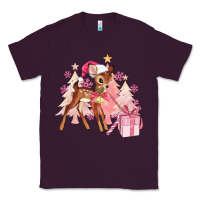 Plum reindeer pink christmas Classic Tee - MaliasSmallBusiness