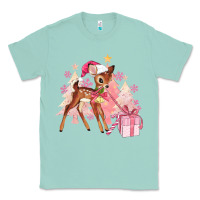 Seafoam reindeer pink christmas Classic Tee - MaliasSmallBusiness