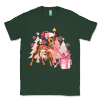 Sports Green reindeer pink christmas Classic Tee - MaliasSmallBusiness