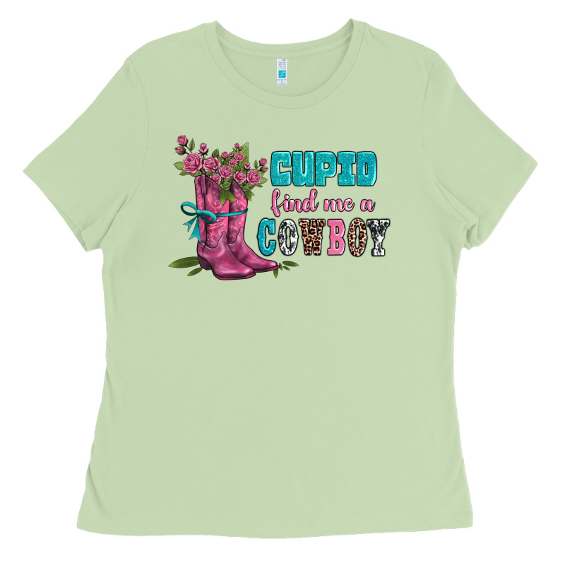 Velantines Day Cupid Find Me A Cowboy Ladies Tee by AdoDesignShop | Teevron