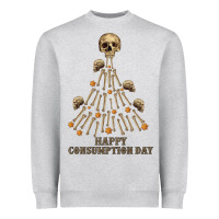 Heather Grey Happy Consumption Day Heavyweight Sweatshirt - RanaPortraitStore