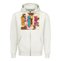 Oatmeal Heather kind heart fierce mind brave spirit Zipper Hoodie - TumblerDesignByShophia