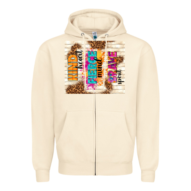 Kind Heart Fierce Mind Brave Spirit Zipper Hoodie by TumblerDesignByShophia | Teevron