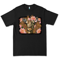 Black Western Floral Giraffe Premium Tee - LillyAllenDesigns