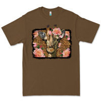 Cacao Western Floral Giraffe Premium Tee - LillyAllenDesigns