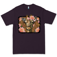 Plum Western Floral Giraffe Premium Tee - LillyAllenDesigns