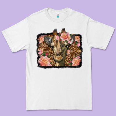 Western Floral Giraffe Premium Tee Designed By Lillyallendesigns
