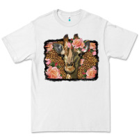 White Western Floral Giraffe Premium Tee - LillyAllenDesigns
