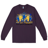 Plum for my students down syndrome awareness day Long Sleeve Tee - Artiststas