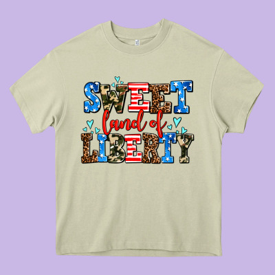 Sweet Land Of Liberty Heavy Core Tee Designed By Adodesignshop