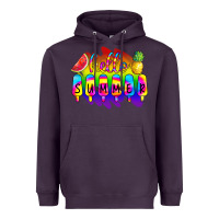 Plum Hello Summer Tie Dye Heavyweight Hoodie - CowCowDesign