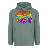 Sage Hello Summer Tie Dye Heavyweight Hoodie - CowCowDesign