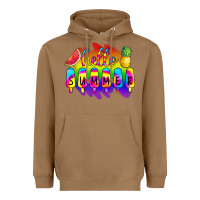 Toasted Coconut Hello Summer Tie Dye Heavyweight Hoodie - CowCowDesign