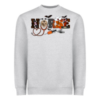 Heather Grey Halloween Nurse Heavyweight Sweatshirt - RanaPortraitStore