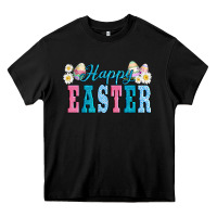 Black happy easter eggs Heavy Core Tee - AdoDesignShop