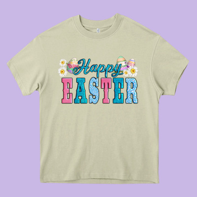 Happy Easter Eggs Heavy Core Tee Designed By Adodesignshop
