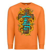 Carrot faith sunflower leopard cross olivia Premium Sweatshirt - OliviaCreatesArt