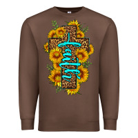 Chestnut faith sunflower leopard cross olivia Premium Sweatshirt - OliviaCreatesArt