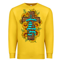 Lemon faith sunflower leopard cross olivia Premium Sweatshirt - OliviaCreatesArt
