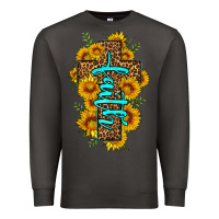 Smoke faith sunflower leopard cross olivia Premium Sweatshirt - OliviaCreatesArt