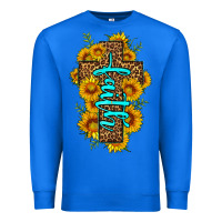 True Royal faith sunflower leopard cross olivia Premium Sweatshirt - OliviaCreatesArt