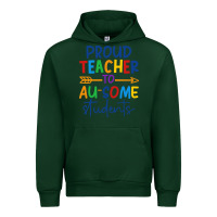 Forest Green Proud teacher to au-some students Urban Hoodie - CowhideDigitalArt