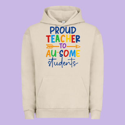 Proud Teacher To Au-some Students Urban Hoodie Designed By Cowhidedigitalart