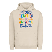 Pigment French Oak Proud teacher to au-some students Urban Hoodie - CowhideDigitalArt
