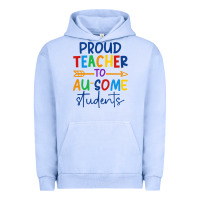 Pigment Grape Ice Proud teacher to au-some students Urban Hoodie - CowhideDigitalArt
