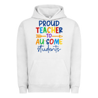 Pigment Lunar Rock Proud teacher to au-some students Urban Hoodie - CowhideDigitalArt