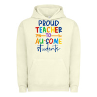 Pigment Pistachio Proud teacher to au-some students Urban Hoodie - CowhideDigitalArt