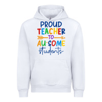 White Proud teacher to au-some students Urban Hoodie - CowhideDigitalArt