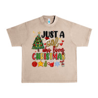 French Oak just a girl who loves christmas Urban Heavy Tee - MaliasSmallBusiness