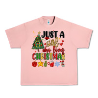 Salmon just a girl who loves christmas Urban Heavy Tee - MaliasSmallBusiness
